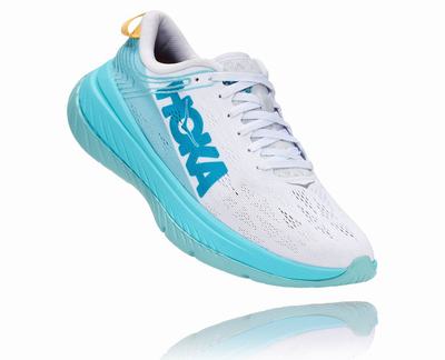 Hoka One One Carbon X - Sapatilhas De Estrada Mulher - Branco/Azuis, YV60291